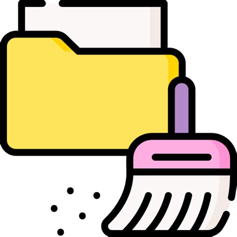 Icono de limpieza de archivos