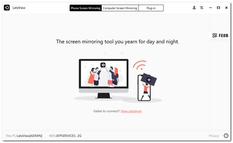 Interfaz de usuario de LetsView