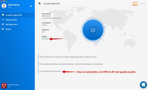 Interfaz de SoftEther VPN mostrando una conexión establecida