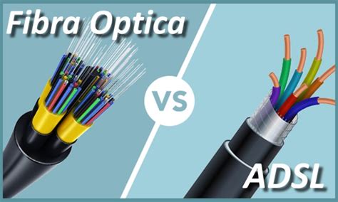Infografía comparando velocidades de internet: ADSL vs Fibra Óptica
