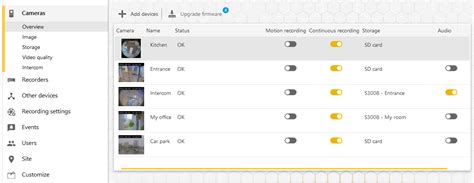 Interfaz del cliente web de AXIS Camera Station