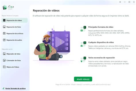 Interfaz de EaseUS Fixo Reparación de Vídeos