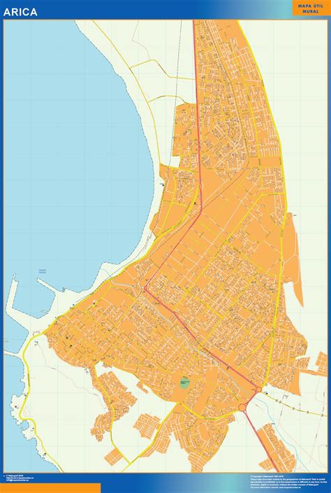 Mapa de Arica con posibles ubicaciones de la nueva estación SAMU