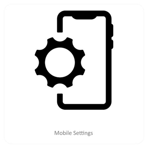 Icono de configuración de teléfono móvil