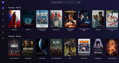 Interfaz de Popcorn Time mostrando películas y series disponibles