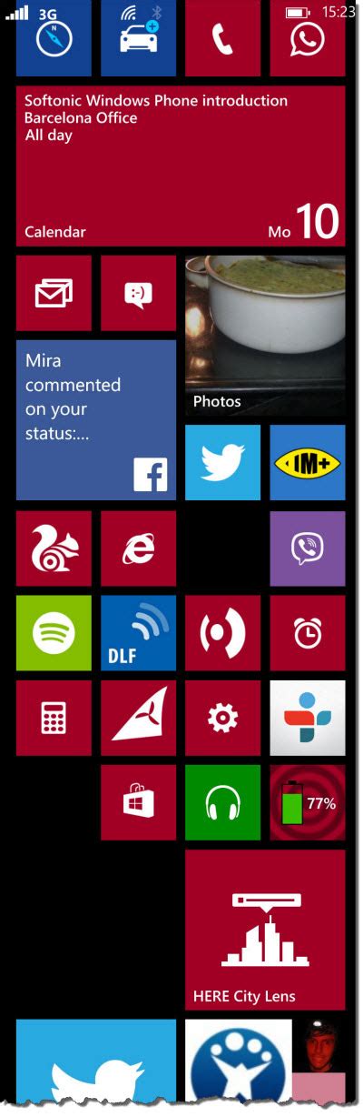 Ejemplo de Live Tiles en Windows Phone
