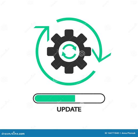 Ilustración de un dispositivo de red con un icono de actualización de firmware