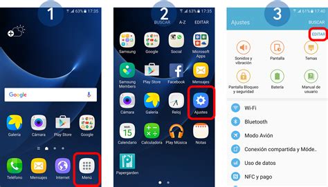 Icono de ajustes Samsung