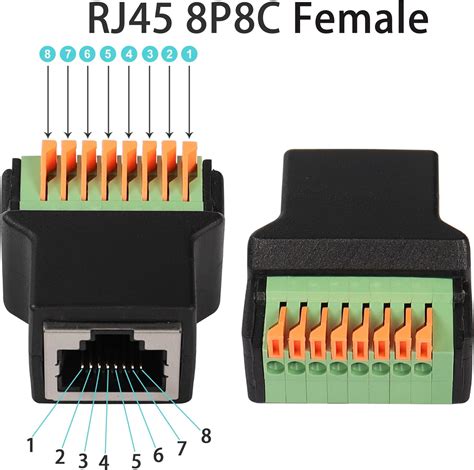 adaptador de red de 8 pines a RJ45