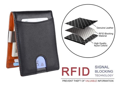 Cartera de cuero con protección RFID