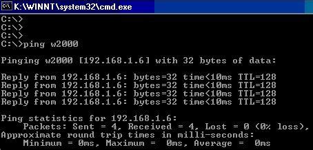 Captura de pantalla del comando ping mostrando respuesta exitosa