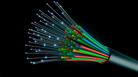 representación de fibra óptica