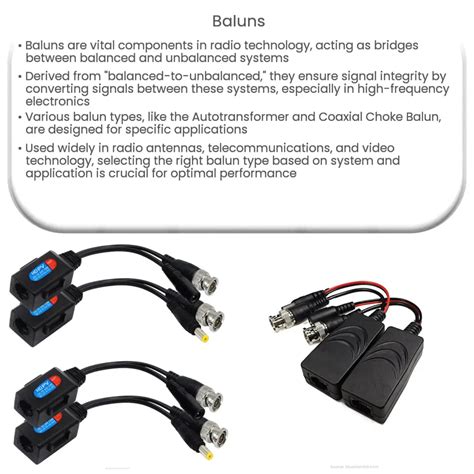 Diagrama de cómo funciona un balun de video