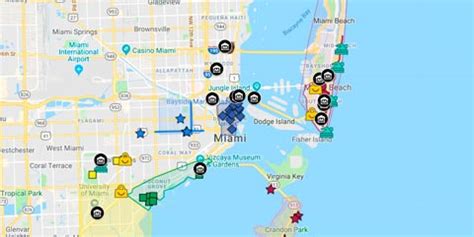 Mapa de Miami con puntos de interés