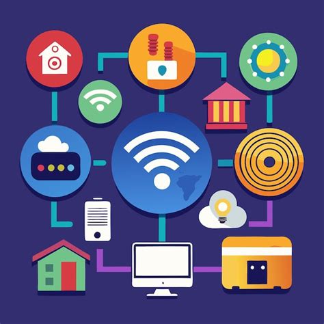 Ilustración de una red doméstica moderna con diversos dispositivos conectados