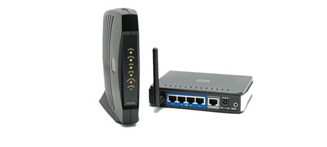 Router y módem en un hogar