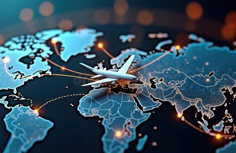 Mapa mundial con rutas de vuelo de carga