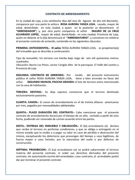 Documentos de arriendo