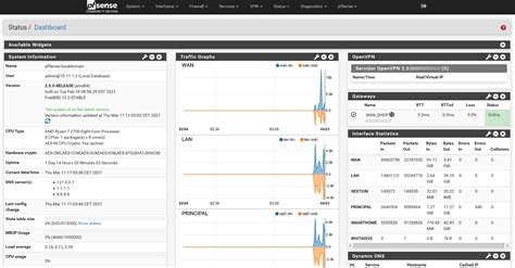 Interfaz de configuración de OpenVPN en pfSense