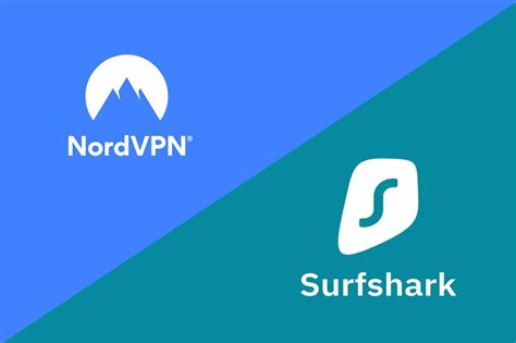 Logotipos de CyberGhost, PIA, NordVPN y Surfshark