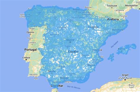 Mapa de cobertura de red móvil 2G, 3G, 4G y 5G