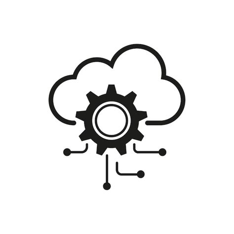 icono de nube con engranajes y flechas