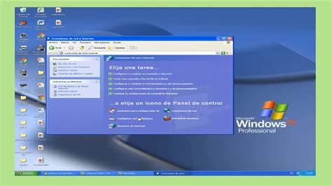 Selección de tipo de conexión a Internet - Windows XP