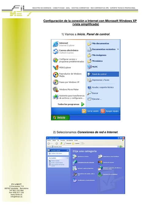 Configuración manual de la conexión - Windows XP