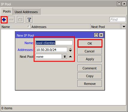 Configuración del Pool de Direcciones IP en MikroTik