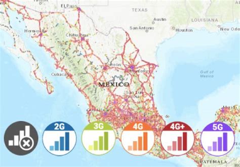 Mapa que muestra la cobertura de comunicación UHF en un área urbana con edificios altos