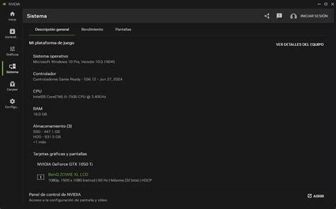 Captura de pantalla de la configuración de NVIDIA PRIME