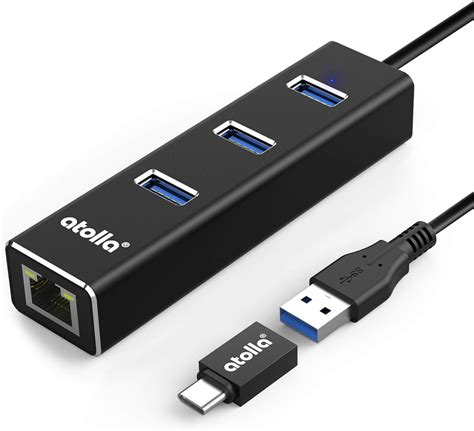 Adaptador Ethernet USB con puertos Gigabit y USB