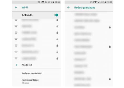 Ilustración de una lista de redes Wi-Fi con nombres personalizados