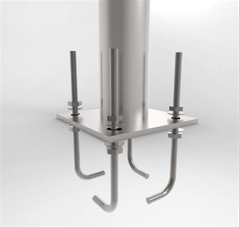 Diagrama de un soporte de anclaje siendo instalado en un poste