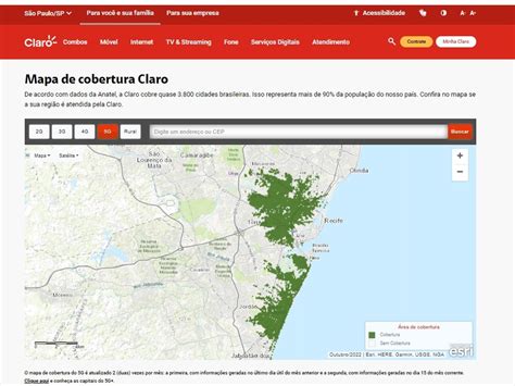 Mapa de cobertura Claro Chile