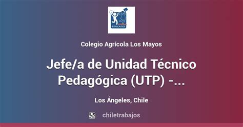 Jefe de Unidad Técnico Pedagógica en Chile