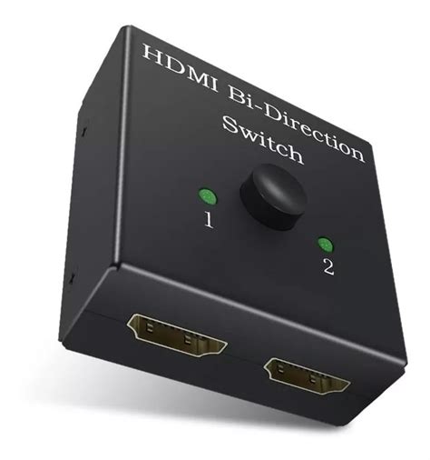 Diagrama de un switch HDMI bidireccional mostrando dos fuentes conectadas a una pantalla.