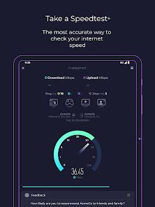 Captura de pantalla de la aplicación Speedtest by Ookla