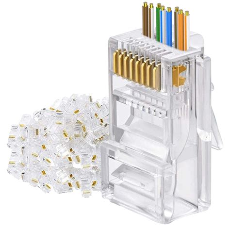 Cable de red Cat 6 con conectores RJ45