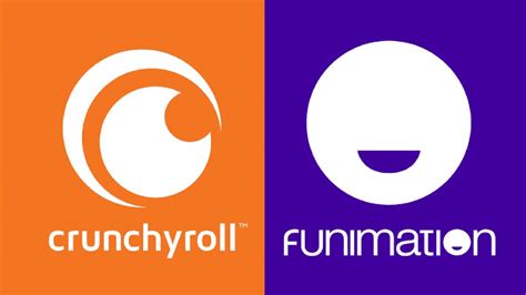 Logotipos de Funimation y Crunchyroll con una flecha indicando migración