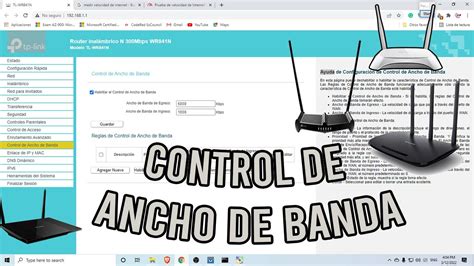 Interfaz de configuración de limitador de ancho de banda en un router