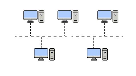 Diagrama de topología lineal de switches en cadena