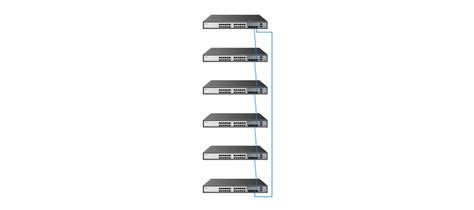 Imagen de varios switches apilados físicamente juntos