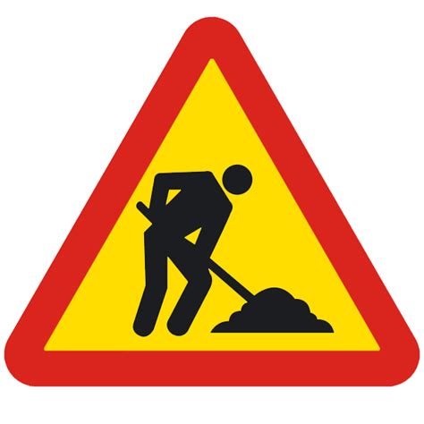 Señal de advertencia de peligro en obra