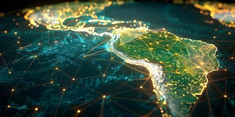 Mapa de conectividad digital Europa América Latina