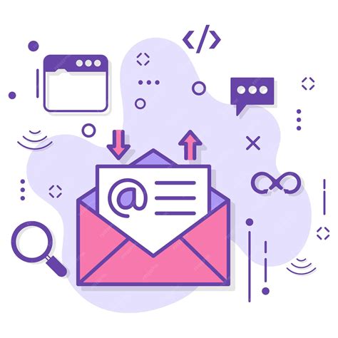 Ilustración de una bandeja de entrada de correo electrónico con iconos de IMAP y PST
