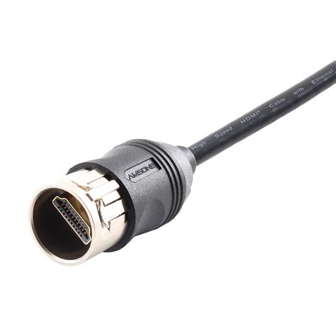 Diagrama de la estructura de un cable HDMI industrial blindado
