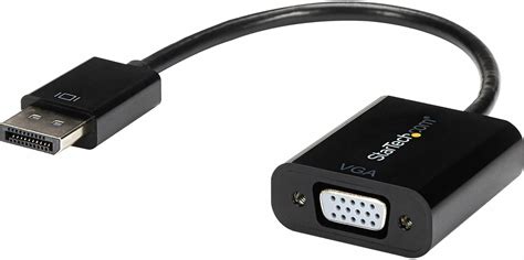 Adaptador DisplayPort a VGA conectado a un monitor