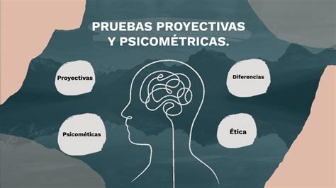 Diagrama que compara pruebas psicométricas y proyectivas