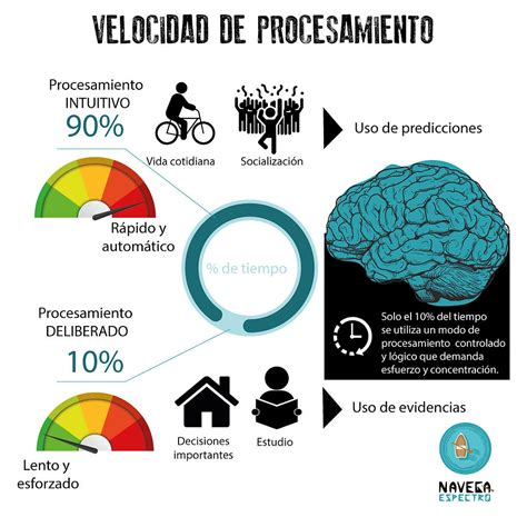 Infografía comparando velocidad de procesamiento e inteligencia